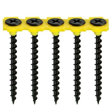 Picture of 3.5 x 45mm Collated Black Drywall Screws (1000)
00045COLDYS