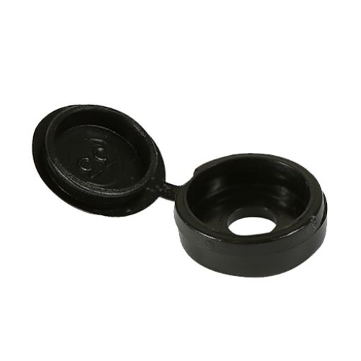 Picture of 5mm - 10mm Screw Large Hinged Cover Cap Black (50)
LHCCBLACKP