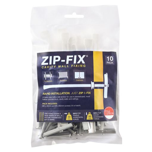 Picture of M6 Zip-Fix Plasterboard Fixing (10)
ZIP6