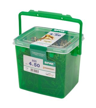 Picture of Spax 5.0mm x 100mm Countersunk Pozi Screws Yellow (Tub of 135)
5081020501009