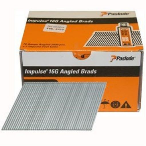 Picture of Paslode F16 x 50mm Electro Galvanised Angled Brads (2,000) for IM65 Nailer plus 2 x Series-i fuel cells
300273