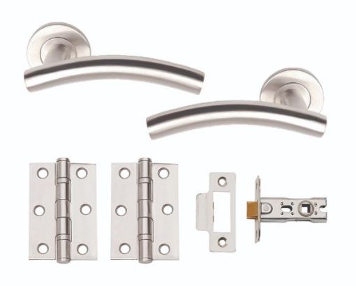 Picture of CHOICE "Fast-Fit" Door Furniture Pack SSS
PBX2005 (includes handles, latch & 2x hinges)