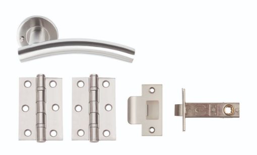 Picture of CHOICE "Fast-Fit" Privacy Door Furniture Pack SSS
PBX2005-PRV (includes handles, latch & 2x hinges)