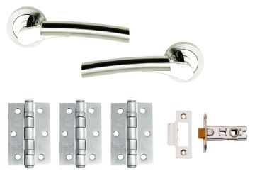 Picture of ULTIMO Door Furniture Pack SNP/PCP
DH003650-INTERNAL (includes handles, latch & 3x hinges)