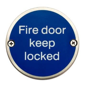 Picture of 75mm "Fire Door Keep Locked" Door Sign SSS
DH003791