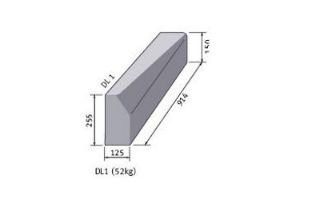 Picture of 125mm x 255mm/150mm HB To BN Drop Kerb RH
