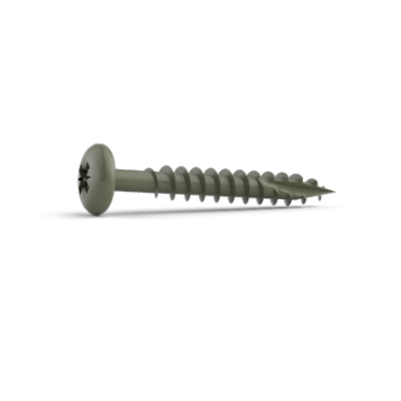 Picture of FenceMate 4.0mm x 40mm Pan Head Timber Screws - Olive Grey (10)
B3341040G (RAL7002) (10)