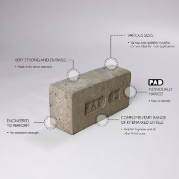 Picture of Supreme 440mm x 215mm x 102mm Padstone
PAD12 (12)