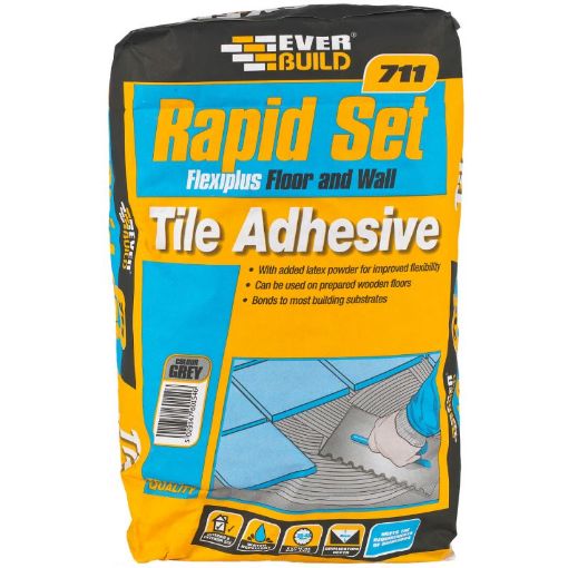 Picture of Everbuild 711 Rapid Set Flexiplus Tiles Adhesive 20kg
RSPLUS