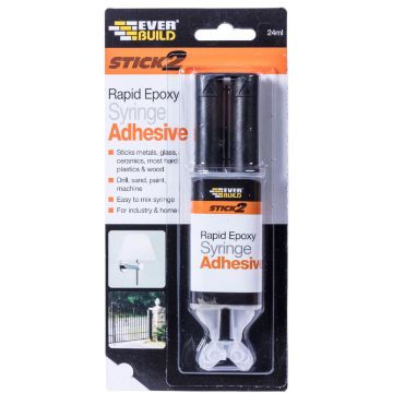 Picture of Everbuild Stick 2 Rapid Epoxy Syringe 24ml
S2RAPEX24 (12)