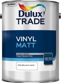 Picture of Dulux Trade Vinyl Matt Pure Brilliant White 5 Litre
5149183