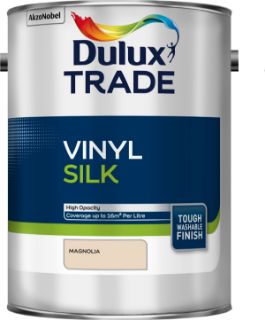 Picture of Dulux Trade Vinyl Silk Magnolia 5 Litre
5091639