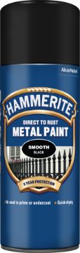 Picture of Hammerite Metal Paint Smooth Black Aerosol 400ml
5092965