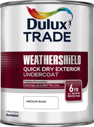 Picture of Dulux Trade Weathershield Quick Dry Exterior Undercoat Medium Base 1 Litre
5090535