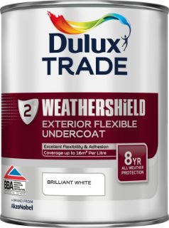 Picture of Dulux Trade Weathershield Exterior Undercoat Brilliant White 1 Litre
5180255