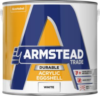 Picture of Armstead Trade Durable Acrylic Eggshell White 2.5 Litre 
5236668