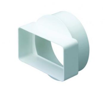 Picture of Domus 110mm x 54mm Flat Channel to 100mm Round Short Adaptor
40071