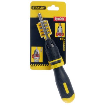 Picture of Stanley Multibit Ratchet Screwdriver with 10 Bits
0-68-010