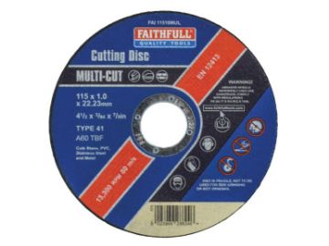 Picture of Faithfull 115mm Multi Cut Thin Cut Off Wheels (Tin of 10)
FAI11510MUL