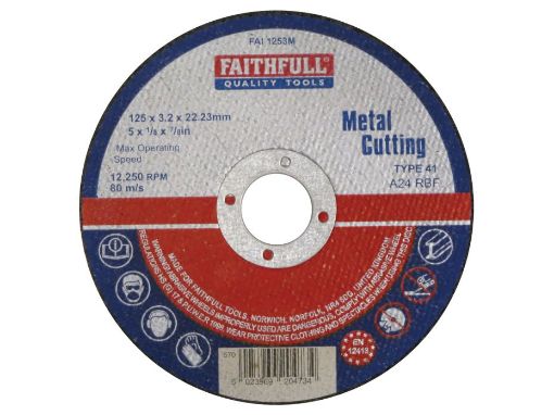 Picture of Faithfull 125mm Metal Cut Off Wheel
FAI1253M