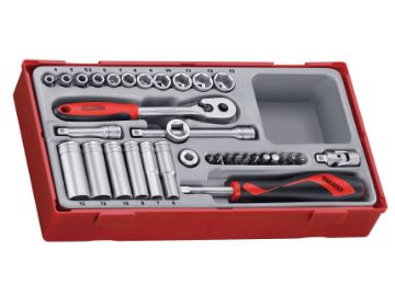 Picture of Teng 1/4" Drive 4-13mm Socket Set (35)
TT1435