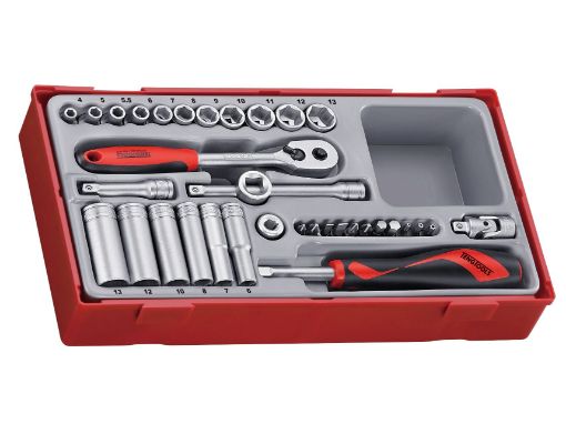 Picture of Teng 1/4" Drive 4-13mm Socket Set (35)
TT1435
