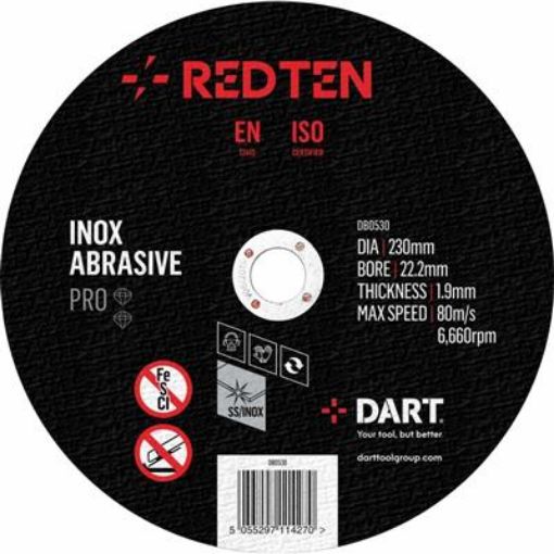 Picture of DART Red Ten SS/Inox 115mm Abrasive Discs (10)
DB0511