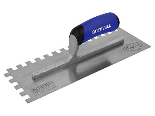Picture of Faithfull 11" Prestige Stainless 6mm Notched Trowel
FAI024