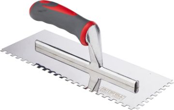 Picture of Faithfull 11" x 4.5" Soft Grip Notched Stainless Steel Trowel
5203288812