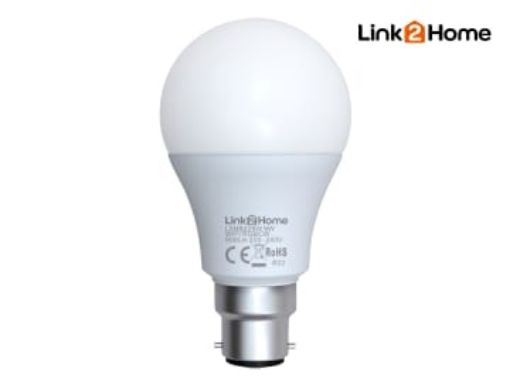 Picture of Link2Home Wi-Fi B22 LED Dimmable Bulb with RGB
L2HB229W