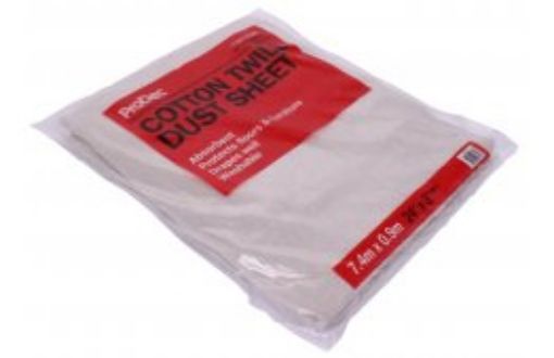 Picture of Rodo ProDec 24' x 3' Bleached Twill Dust Sheet
243SQB (10)