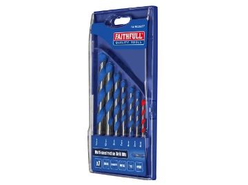 Picture of Faithfull 7 Piece Multi-Use Drill Bit Set Sizes: 4 To 12mm
FAIMCDSET7