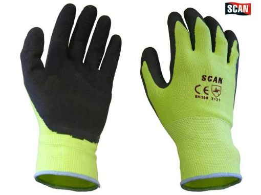 Picture of Scan Hi-Vis Foam Latex Coated Yellow Gloves - Large
2ARK49L-24