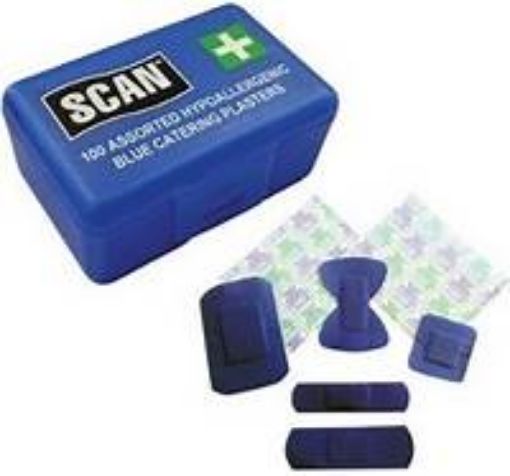 Picture of Scan Hypoallergenic Blue Assorted Plasters (120)
SCANBDP