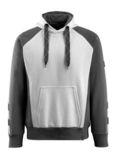 Picture of MASCOT® UNIQUE Hoodie White/Dark Anthracite 4XL 
50572-963-0618