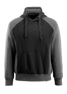 Picture of MASCOT® UNIQUE Hoodie Black/Dark Anthracite L 
50572-963-0918