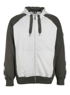 Picture of MASCOT® UNIQUE Hoodie with zipper Black/Dark Anthracite XL 
50566-963-0918
