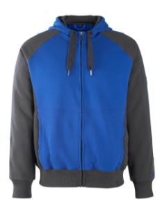 Picture of MASCOT® UNIQUE Hoodie with zipper Royal/Dark Navy 3XL 
50566-963-11010