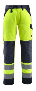Picture of MASCOT® SAFE LIGHT Trousers with kneepad pockets Hi-Vis Yellow/Dark Navy L30 W30.5 
15979-948-17010