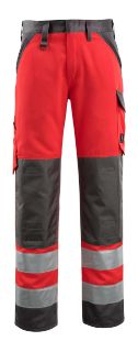 Picture of MASCOT® SAFE LIGHT Trousers with kneepad pockets Hi-Vis Red/Dark Anthracite L32 W48.5 
15979-948-22218