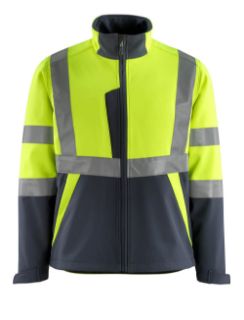 Picture of MASCOT® SAFE LIGHT Softshell Jacket Hi-Vis Yellow/Dark Navy M 
15902-253-17010