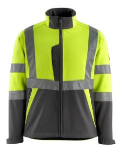 Picture of MASCOT® SAFE LIGHT Softshell Jacket Hi-Vis Yellow/Dark Anthracite S 
15902-253-1718