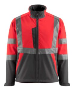 Picture of MASCOT® SAFE LIGHT Softshell Jacket Hi-Vis Red/Dark Anthracite 3XL 
15902-253-22218