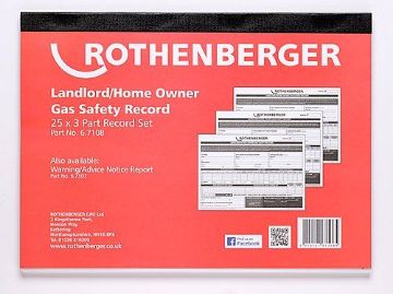 Picture of Rothenberger 3-Part Gas Safety Certificate Pad (25)
67108