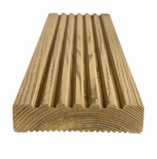 Picture of 38mm x 125mm x 3.6m Reversible Decking Board
Finished Size - 32mm x 120mm (+/- 2mm)