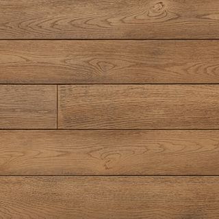 Close-up of Millboard Enhanced Grain decking in Golden Oak finish, showcasing warm honey-brown tones and natural wood grain textures for an authentic timber look with the durability of composite material