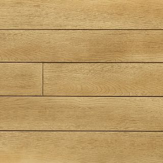 Close-up of Millboard Enhanced Grain composite decking in Golden Oak finish, showcasing warm honey-toned wood grain patterns designed to replicate the rich texture and colour of freshly sawn timber