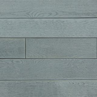 Close-up of Millboard Enhanced Grain composite decking in Smoked Oak finish, featuring cool grey-blue tones with realistic wood grain texture for a modern, weathered timber appearance