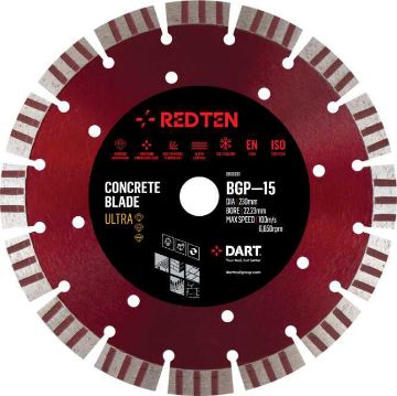 Picture of DART Red Ten BGP-15 230Dmm x 22B Diamond Blade
DB00230