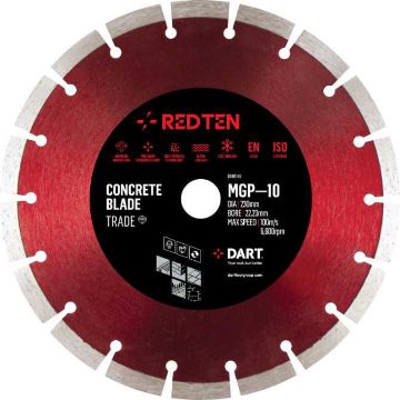 Picture of DART Red Ten MGP-10 230Dmm x 22B Diamond Blade
DB00145